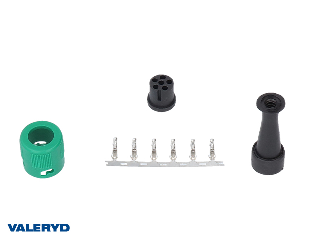 Bajonettkontakt Jokon 6-pol höger/grön, invändig låsning