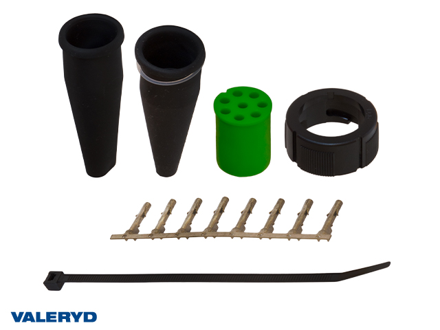 Bajonettkontakt Aspöck 8-pol höger/grön, invändig låsning