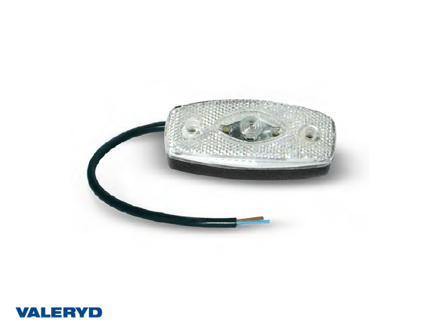 LED Positionsljus vit med reflex Ajba 12/24V 103x45x30 mm 0,3 m kabel