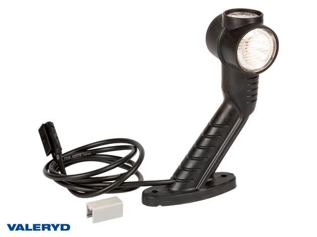 LED Breddmarkeringslykta Aspöck Superpoint III 173x104mm Vä vit 24V med P&R 1,25m kabel