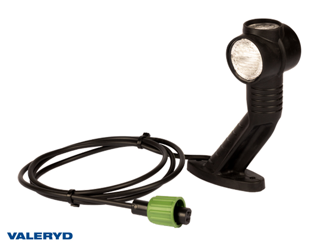 LED Breddmarkeringslykta Aspöck Superpoint III 173x104mm Hö Röd/Vit/Gul med 1,75m kabel