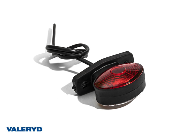 LED Breddmarkeringslykta Radex 65.5x100x47mm vit/röd 0,8m kabel fast clip