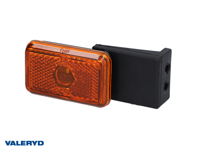 Sidomarkeringsljus Jokon 74x45x22,5mm Gul, reflex med gummifäste