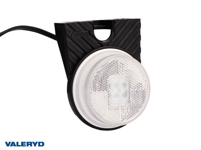 LED Positionsljus Valeryd vänster Ø80x118x29mm Vit med 0,5m kabel
