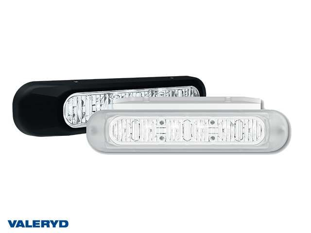 DRL LED Varselljus 132,2x28,2x19,1mm 3,5m kabel ink 2xSvart hölje, 2xTransparent hölje 2-pack