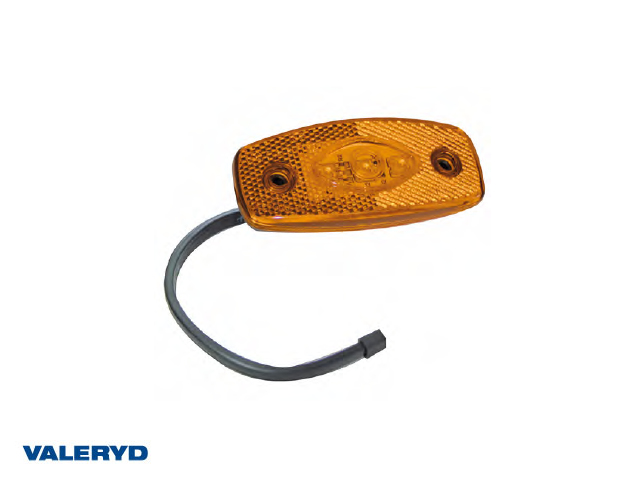 LED Sidomarkeringsljus med reflex orange Ajba 12/24 V 103x45x30 mm 0,5 m kabel