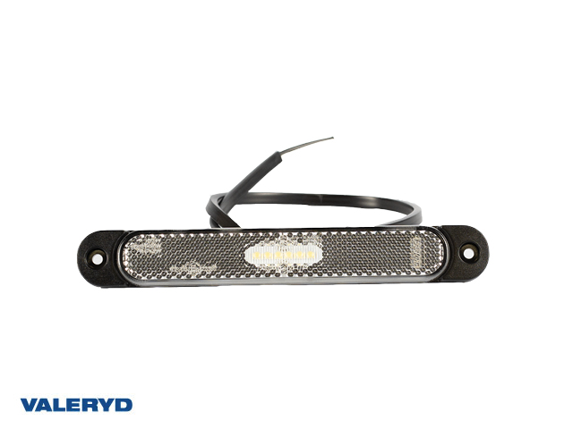 LED Positionsljus Valeryd vit med reflex 12-36V 0,5m kabel