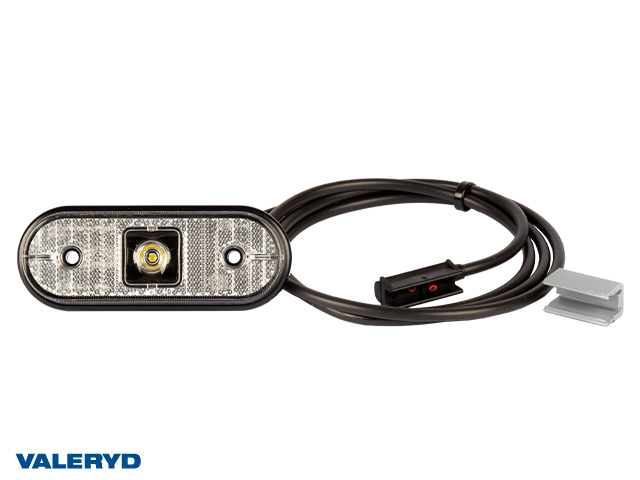 LED Positionsljus Aspöck Unipoint I 119x44x18mm vit 24V med P&R 1,50m Kabel