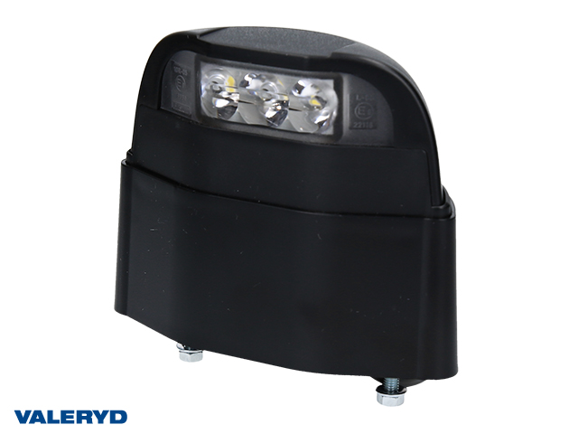 LED Nummerskyltsbelysning Valeryd 120,3x97x57mm cc=72, inkl 450mm kabel