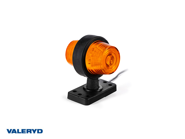 LED Breddmarkeringslykta Valeryd 109,8x94x91,6 gul/gul, 12-36V inkl. 0,45m kabel