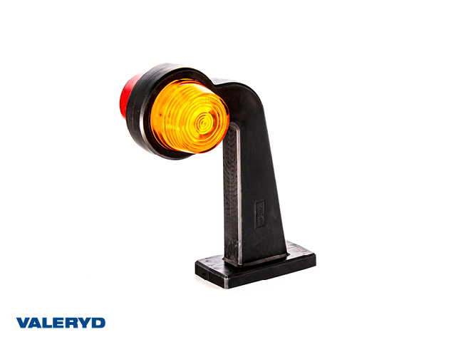 LED Breddmarkeringslykta Valeryd 195x167,5x91,6 röd/gul, 12-36V inkl. 0,3m kabel, vänster