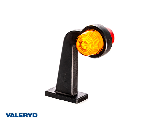 LED Breddmarkeringslykta Valeryd 195x167,5x91,6 röd/gul, 12-36V inkl. 0,3m kabel höger