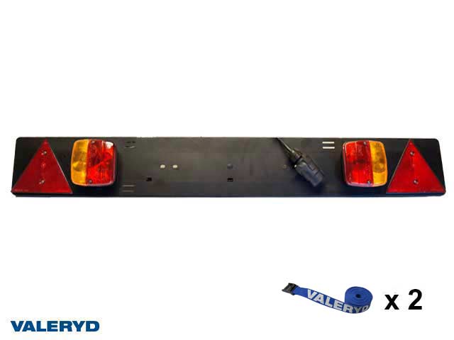 Ljusramp för cykelhållare Ajba 145x1050mm, 7-pol stickkontakt, 1,5m kabel