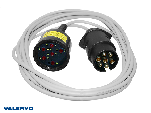 Testare för släpkontakt 7-pol, diod (Fungerar Ej med Canbus system), 4 m kabel