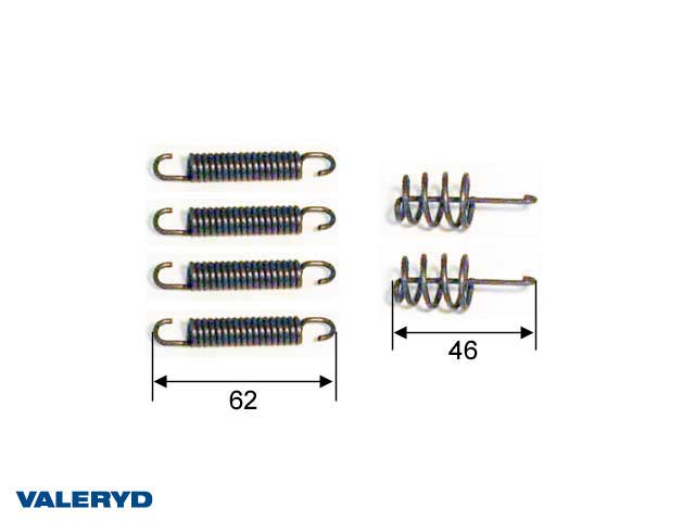 Fjäderset passar till Knott 160x35 till 2 hjul