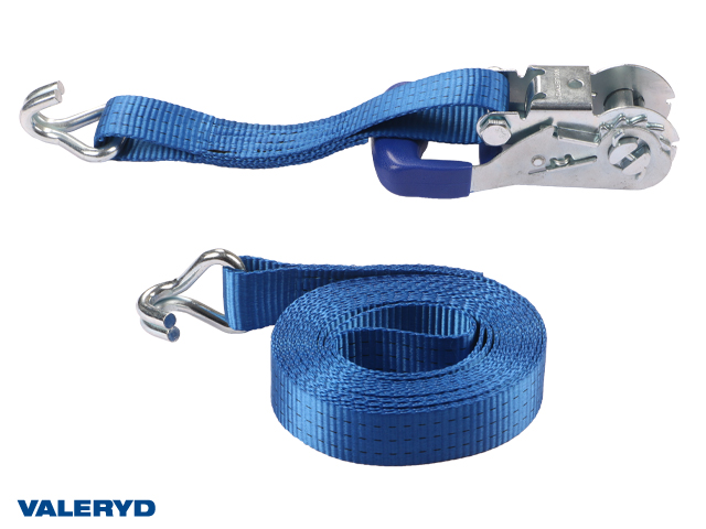 Spännbandsset 38mm med krok. Längd 0,3+4,7m. 1500 daN